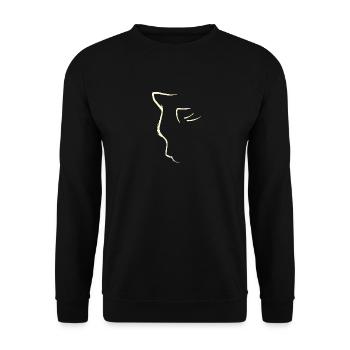 Cat silhouette I cat t shirt - Unisex Sweatshirt - black - Front - Alina (178cm) & Michal (187cm)