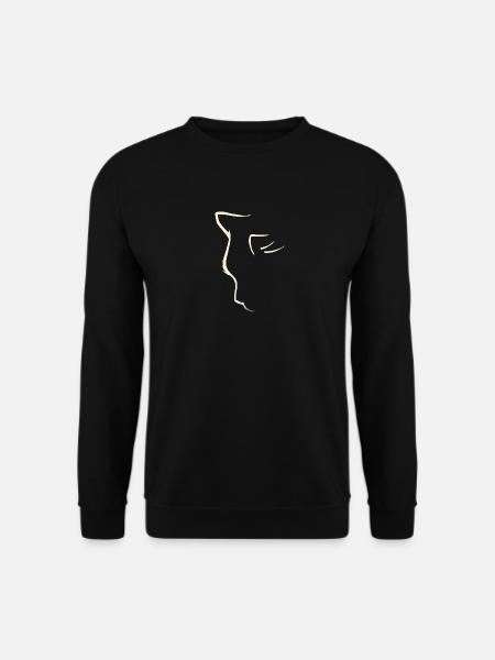 Cat silhouette I cat t shirt - Unisex Sweatshirt - black