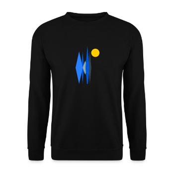 Abstract - Unisex Sweatshirt - black - Front - Alina (178cm) & Michal (187cm)
