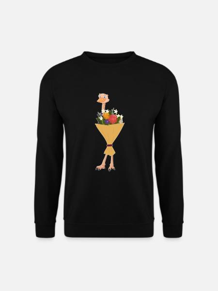 Bouquet - Bouquet with ostrich bird - Unisex Sweatshirt - black