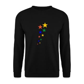 bunten Sternen - Unisex Pullover - Schwarz - Vorne - Alina (178cm) & Michal (187cm)