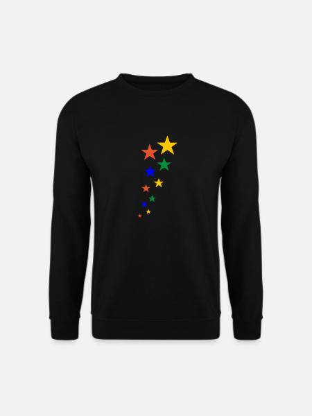 bunten Sternen - Unisex Pullover - Schwarz