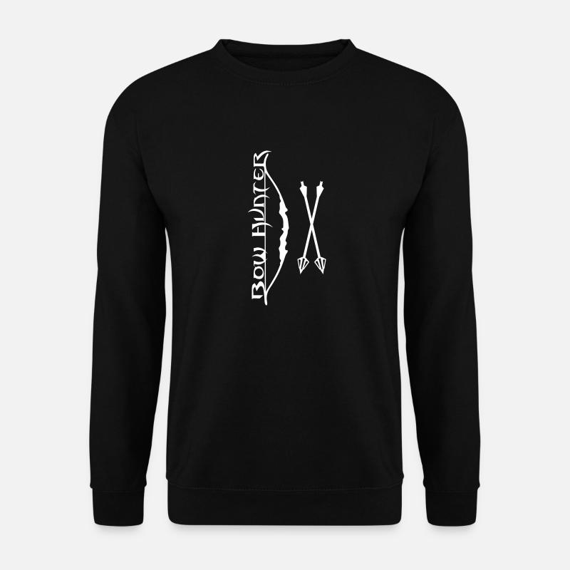 Recurve Bogen mit Pfeilen "Bow Hunter with Arrows" - Unisex Pullover - Schwarz