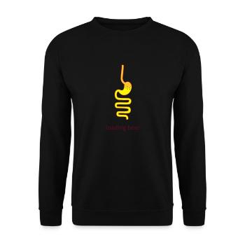 Magen Bier - Unisex Pullover - Schwarz - Vorne - Alina (178cm) & Michal (187cm)
