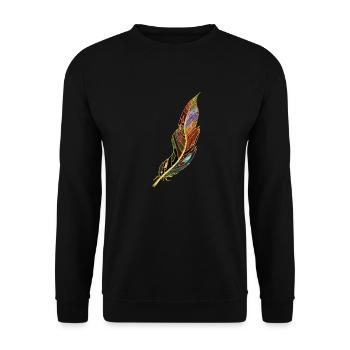 Feather - Unisex Sweatshirt - black - Front - Alina (178cm) & Michal (187cm)