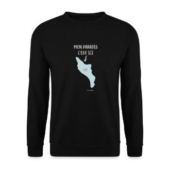 Moon paradis , serie ile d'Oléron - Sweat-shirt Unisexe - noir - Devant - Alina (178cm) & Michal (187cm)