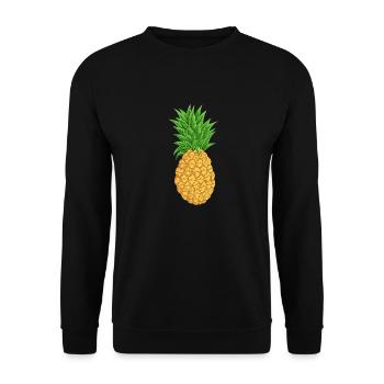 Ananas - Unisex Pullover - Schwarz - Vorne - Alina (178cm) & Michal (187cm)