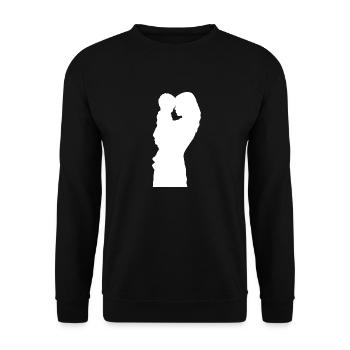 Mutter - Unisex Pullover - Schwarz - Vorne - Alina (178cm) & Michal (187cm)