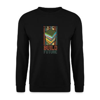 Lehrer bauen Zukunft - Unisex Pullover - Schwarz - Vorne - Alina (178cm) & Michal (187cm)