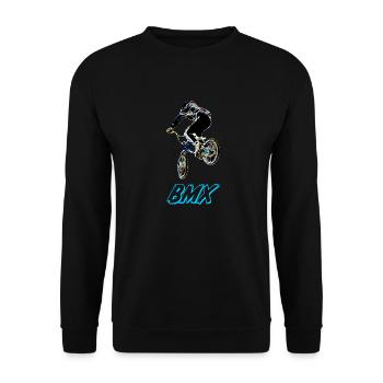 BMX Race Racing Mountainbike Motocross - Unisex Pullover - Schwarz - Vorne - Alina (178cm) & Michal (187cm)
