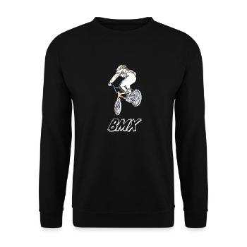 BMX Race Racing Mountainbike Motocross - Unisex Pullover - Schwarz - Vorne - Alina (178cm) & Michal (187cm)