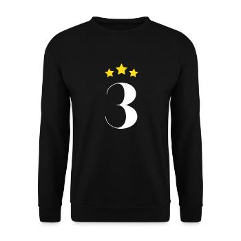 3ème anniversaire étoilé - Sweat-shirt Unisexe - noir - Devant - Alina (178cm) & Michal (187cm)