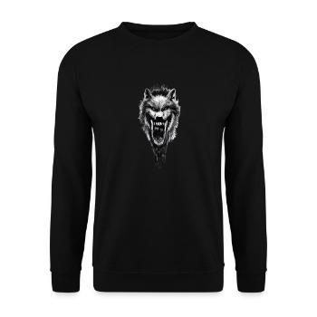 Loup-garou effrayant Horreur - Sweat-shirt Unisexe - noir - Devant - Alina (178cm) & Michal (187cm)