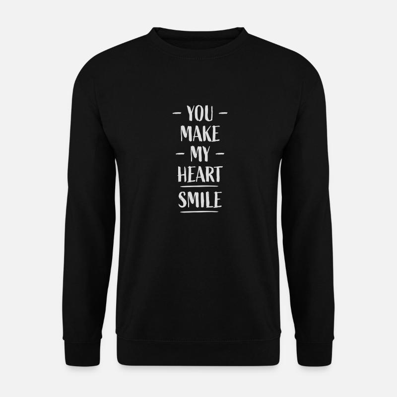 make my heart smile - Unisex Sweatshirt - black