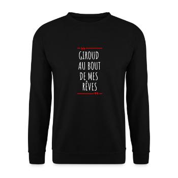 GIROUD AU BOUT DE MES RÊVES - Sweat-shirt Unisexe - noir - Devant - Alina (178cm) & Michal (187cm)