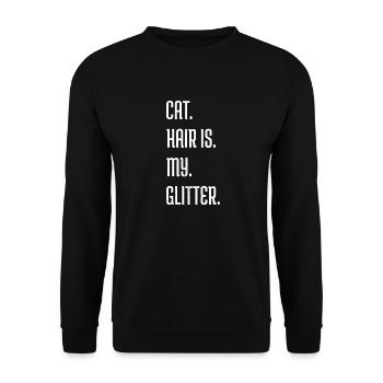 Chat Persan Noir Animal Animal Amour Heureux - Sweat-shirt Unisexe - noir - Devant - Alina (178cm) & Michal (187cm)