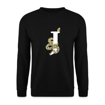 Letter j snake - Unisex Sweatshirt - black - Front - Alina (178cm) & Michal (187cm)