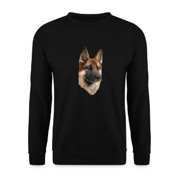 Hundebesitzer Schäferhund Hundehalter Hunde Hund - Unisex Pullover - Schwarz - Vorne - Alina (178cm) & Michal (187cm)