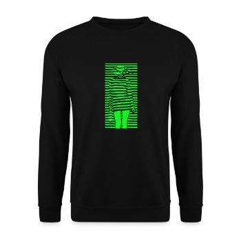Beautiful female paint fashion colorful woman art - Unisex Sweatshirt - black - Front - Alina (178cm) & Michal (187cm)