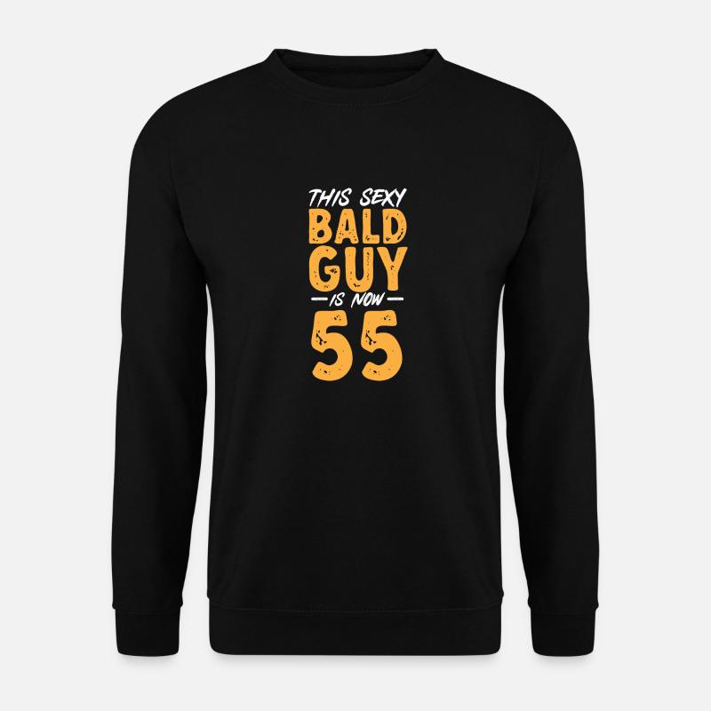 Glatze Kahlköpfigkeit Bart Glatzkopf - Unisex Pullover - Schwarz