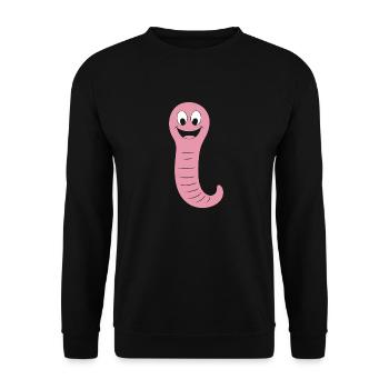 Regenwurm - Unisex Pullover - Schwarz - Vorne - Alina (178cm) & Michal (187cm)