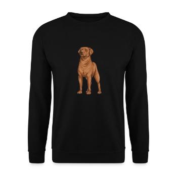 Fuchsroter Labrador Retriever Fox Red Labrador - Unisex Sweatshirt - black - Front - Alina (178cm) & Michal (187cm)