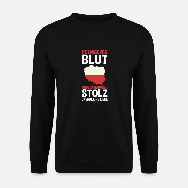 Pole Polnisch Polen - Unisex Pullover - Schwarz