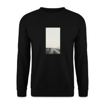 von wo wir kommen & wohin wir gehen - Unisex Pullover - Schwarz - Vorne - Alina (178cm) & Michal (187cm)