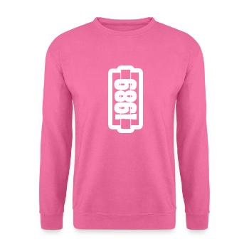 Année 1989 - Sweat-shirt Unisexe - rose - Devant