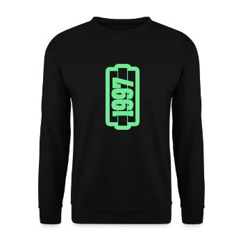 Born in 1997 - Unisex Sweatshirt - black - Front - Alina (178cm) & Michal (187cm)