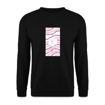 "It's a Girl - 2025 Kollektion" - Unisex Pullover - Schwarz - Vorne - Alina (178cm) & Michal (187cm)