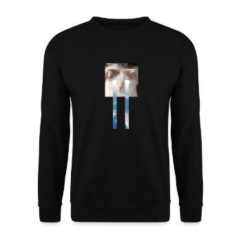 THE CAT AND THE SKY - Unisex Sweatshirt - black - Front - Alina (178cm) & Michal (187cm)