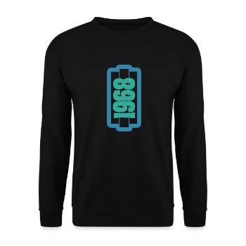 Born in 1968 - Unisex Sweatshirt - black - Front - Alina (178cm) & Michal (187cm)