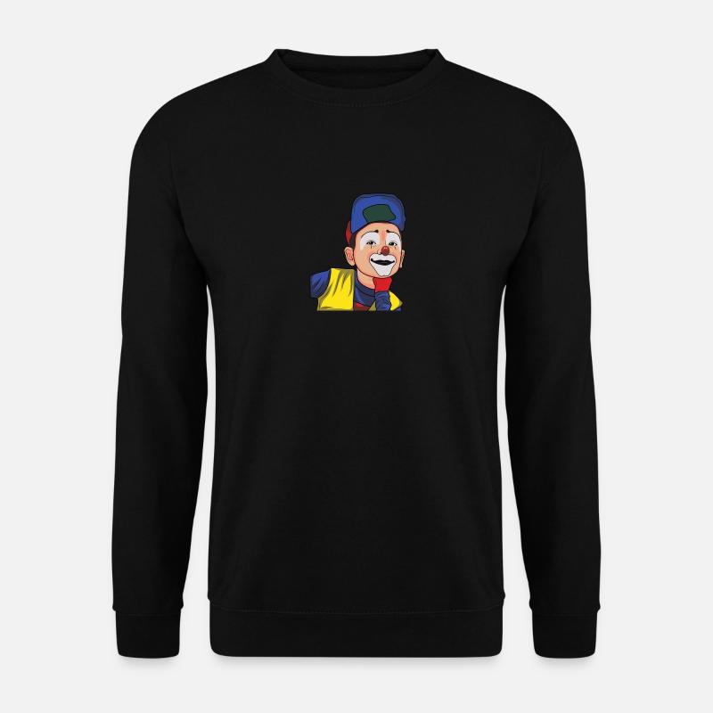 Funny cartoon clown - gift idea - Unisex Sweatshirt - black