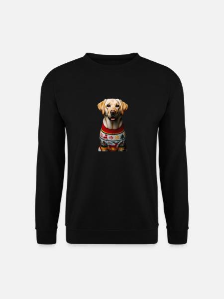 Labrador gelb Weihnachten - Unisex Pullover - Schwarz