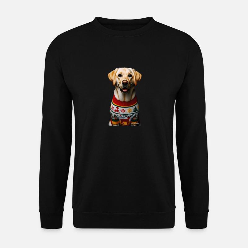Labrador gelb Weihnachten - Unisex Pullover - Schwarz