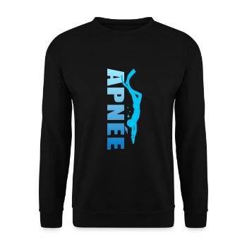 apnée apnéiste sport plongée plongeur - Sweat-shirt Unisexe - noir - Devant - Alina (178cm) & Michal (187cm)