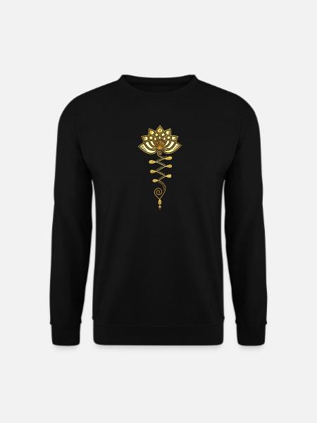 Lotus Unalome Lotusblume Lotusblüte - Unisex Pullover - Schwarz