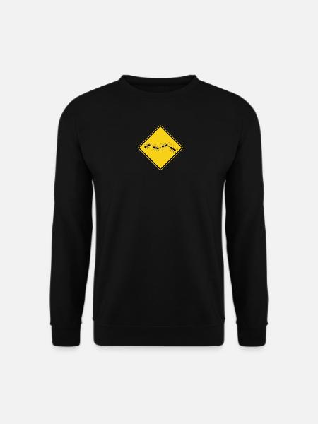 Fourmis Panneau d’avertissement - Sweat-shirt Unisexe - noir