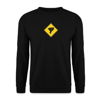 Tornado warning sign - Unisex Sweatshirt - black - Front - Alina (178cm) & Michal (187cm)