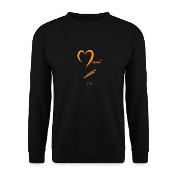 City: Miami-USA - Orange - Unisex Sweatshirt - black - Front - Alina (178cm) & Michal (187cm)