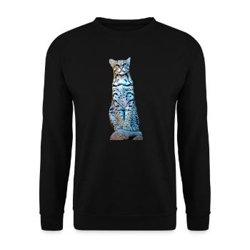 Ocelot - Unisex Sweatshirt - black - Front - Alina (178cm) & Michal (187cm)