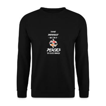 Sternzeichen Fische - Unisex Pullover - Schwarz - Vorne - Alina (178cm) & Michal (187cm)
