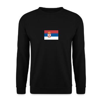 flagge serbien - Unisex Pullover - Schwarz - Vorne - Alina (178cm) & Michal (187cm)