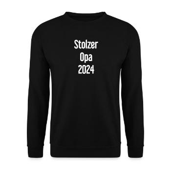 Proud Grandpa 2024 – Perfect for New Grandpa - Unisex Sweatshirt - black - Front - Alina (178cm) & Michal (187cm)