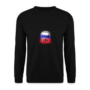 Liberté,Rebelle,Russie,Drapeau - Sweat-shirt Unisexe - noir - Devant - Alina (178cm) & Michal (187cm)