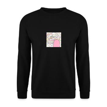 Mein Leben ist ein Chaos - Unisex Pullover - Schwarz - Vorne - Alina (178cm) & Michal (187cm)