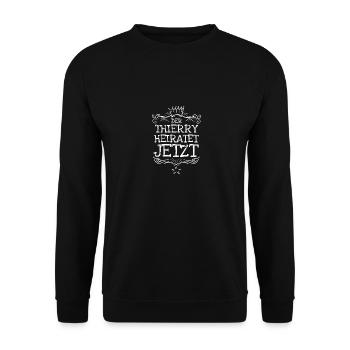 Thierry als Bachelor - Unisex Pullover - Schwarz - Vorne - Alina (178cm) & Michal (187cm)