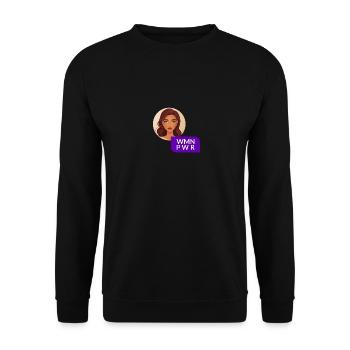 WMN PWR - Visage Féminin - 02 - Sweat-shirt Unisexe - noir - Devant - Alina (178cm) & Michal (187cm)
