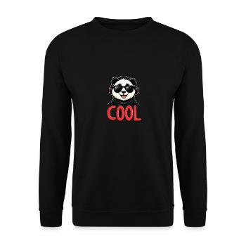 cool panda - Unisex Sweatshirt - black - Front - Alina (178cm) & Michal (187cm)